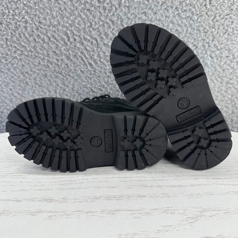 Timberland 6 Inch Premium Toddler Size 7 Black Waterproof Leather Boots TD US 7